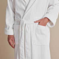 Velour Terry Unisex Robe - White, XXL,White