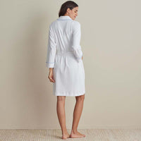 Peruvian Cotton Embroidered Women's Robe - Light Blue, XS,Light Blue