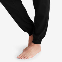 Pima Cotton Women's Jogger Pants Pajama Set - Black, XXL,Black