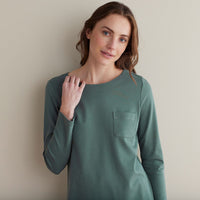 Pima Cotton Women's Jogger Pants Pajama Set - Green Mist, S,Green Mist