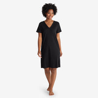 Pima Cotton Nightgown - Black, XS,Black