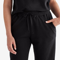 Pima Cotton Tapered Pants - Black, XXL,Black