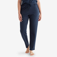 Pima Cotton Tapered Pants - Navy, XXL,Navy