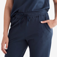Pima Cotton Tapered Pants - Navy, XXL,Navy