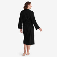 Pima Cotton Kimono Robe - Black, XS,Black