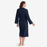 Pima Cotton Kimono Robe - Navy, XXL,Navy