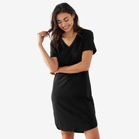 Pima Cotton Nightgown - Black, XXL,Black