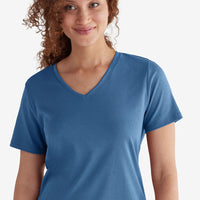 Pima Cotton Nightgown - Blue Denim, XXL,Blue Denim