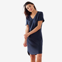 Pima Cotton Nightgown - Navy, XXL,Navy