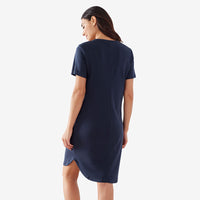 Pima Cotton Nightgown - Navy, XXL,Navy