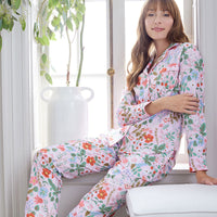 Poplin Women's Pajama Set - Strawberry Fields, L,Strawberry Fields