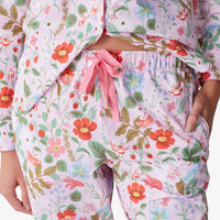 Poplin Women's Pajama Set - Strawberry Fields, L,Strawberry Fields