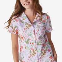 Poplin Women's Shorts Set - Strawberry Fields, XS,Strawberry Fields