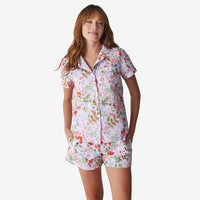 Poplin Women's Shorts Set - Strawberry Fields, XS,Strawberry Fields
