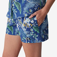 Poplin Women's Shorts Set - Peacock, XS,Peacock