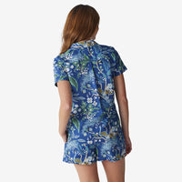 Poplin Women's Shorts Set - Peacock, XS,Peacock
