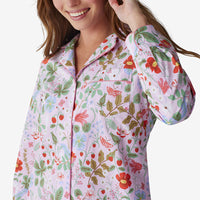 Poplin Women's Nightshirt - Strawberry Fields, XXL,Strawberry Fields