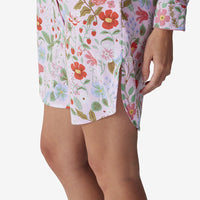 Poplin Women's Nightshirt - Strawberry Fields, XXL,Strawberry Fields