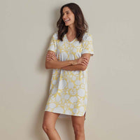 Printed Pima Cotton Women's Nightgown - Avignon, M,Avignon