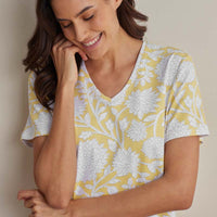 Printed Pima Cotton Women's Nightgown - Avignon, M,Avignon