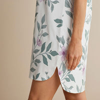Printed Pima Cotton Women's Nightgown - Quiet Garden, XXL,Quiet Garden