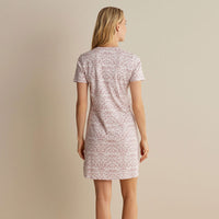 Printed Pima Cotton Women's Nightgown - Damask Taupe, XXL,Damask Taupe