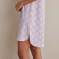 Printed Pima Cotton Women's Nightgown - Lisbon Mauve, S,Lisbon Mauve