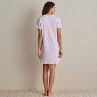 Printed Pima Cotton Women's Nightgown - Lisbon Mauve, S,Lisbon Mauve