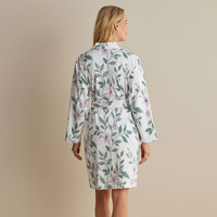 Printed Pima Cotton Women's Kimono Robe - Quiet Garden, XXL,Quiet Garden
