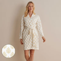 Printed Pima Cotton Women's Kimono Robe - Butti Bouquet, XXL,Butti Bouquet