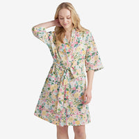 Printed Voile Women's Kimono Robe - Garden Party, M/L,Garden Party