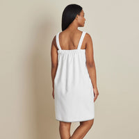 Contrast Piping Women's Shower Wrap - White/Black, S/M,White/Black