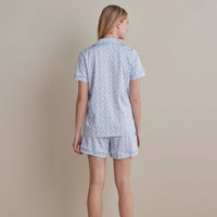 Printed Peruvian Cotton Women's Shorts Set - Bergen Blue, S,Bergen Blue