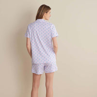 Printed Peruvian Cotton Women's Shorts Set - Petite Floral, XL,Petite Floral