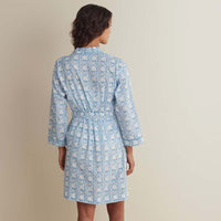 Printed Voile Women's Kimono Robe - Floral Weave, M/L,Floral Weave