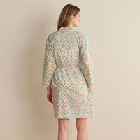 Printed Voile Women's Kimono Robe - Meadow Song, XS/S,Meadow Song