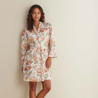 Printed Voile Women's Kimono Robe - Wild Bloom, XS/S,Wild Bloom