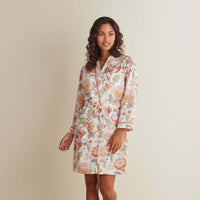 Printed Voile Women's Kimono Robe - Wild Bloom, XS/S,Wild Bloom