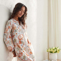 Printed Voile Women's Caftan - Wild Bloom, XS,Wild Bloom