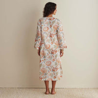 Printed Voile Women's Caftan - Wild Bloom, XS,Wild Bloom