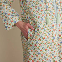 Printed Voile Women's Caftan - Meadow Song, XS,Meadow Song
