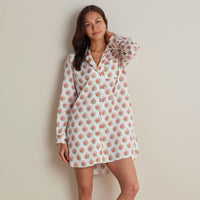 Printed Women's Nightshirt - Petite Floral, S,Petite Floral
