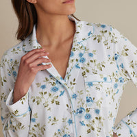 Cotton Modal Women's Button-Down Pajama Set - Flower Burst, XXL,Flower Burst