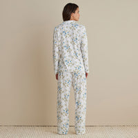 Cotton Modal Women's Button-Down Pajama Set - Flower Burst, XXL,Flower Burst