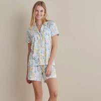 Cotton Modal Women's Shorts Set - Spring Garden, M,Spring Garden