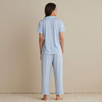 Cotton Modal Women's Cropped Pants Pajama Set - Vintage Leaf, XXL,Vintage Leaf