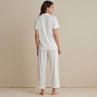 Cotton Modal Women's Cropped Pants Pajama Set - Framed Flowers, XXL,Framed Flowers