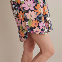 Printed Poplin Women's Nightshirt - Wild Floral, XS,Wild Floral