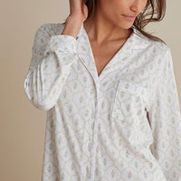 Cotton Modal Women's Long-Sleeved Shorts Set - Framed Flowers, XXL,Framed Flowers
