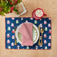 Seasonal Printed Placemats, Set of 4 - Festive Mugs,Festive Mugs